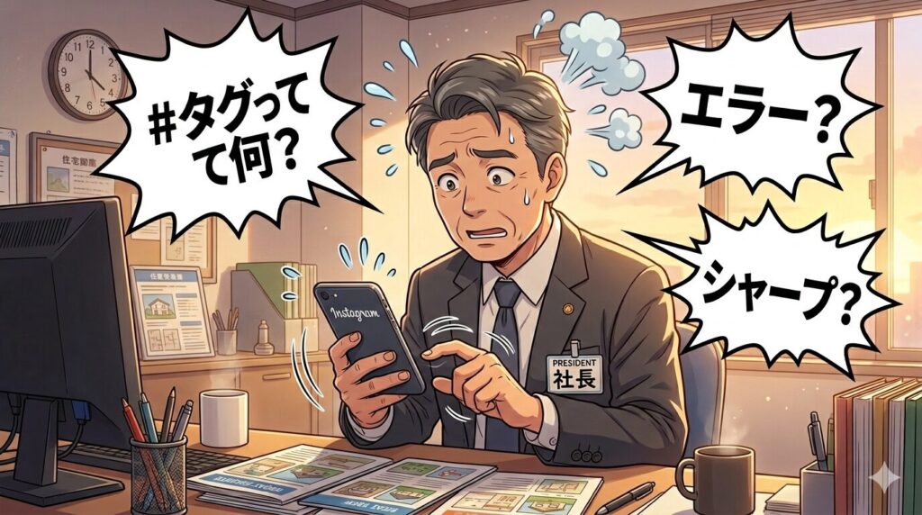 インスタ初投稿の不動産社長